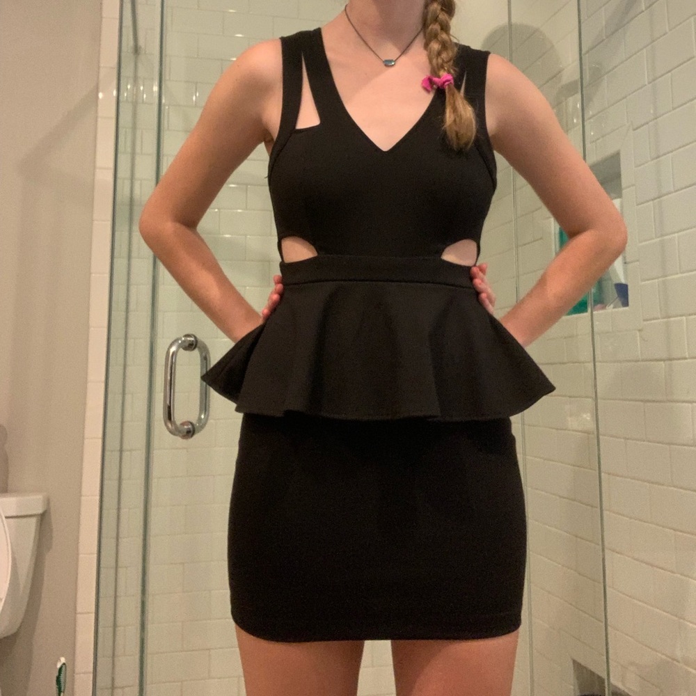 SM Black Urban Outfitters bodycon dress+cutouts